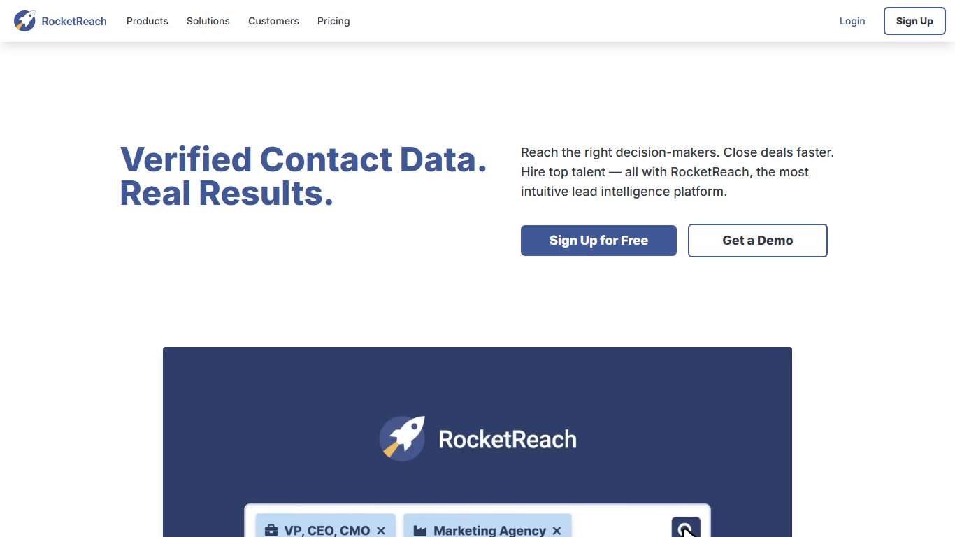 RocketReach Lead Intelligence: Phone and Email Finder
