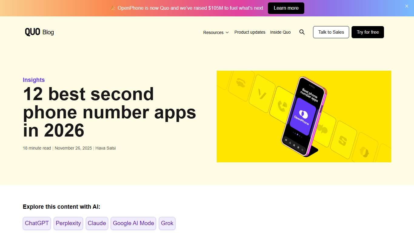 12 Best Second Phone Number Apps in 2026
